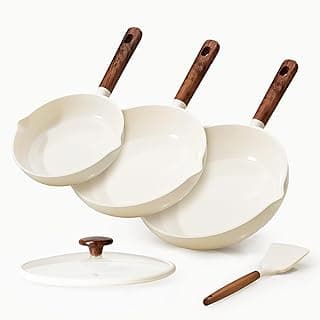 CAROTE Nonstick Frying Pans Skillets 5 PCS 8+9.5+11 Inch B0FNR22GVY