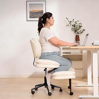 HOMRELEXA Cross Legged Office Chair PTY01-B