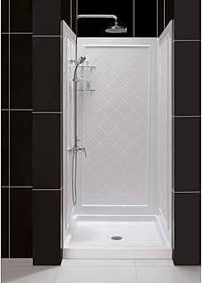 DreamLine DL-6195C-01 32x32x76.75 inch Shower Base and QWALL-5 Backwall Kit