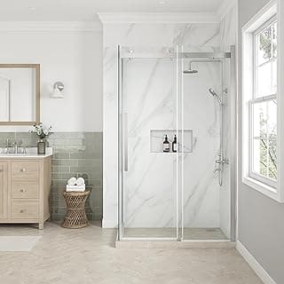 OVE Decors Bel Shower Door 48 inch 15SKD-BELS48-SATWM