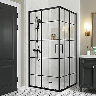 ComfyStyle 36x36x72 inch Neo-Angle Sliding Shower Enclosure