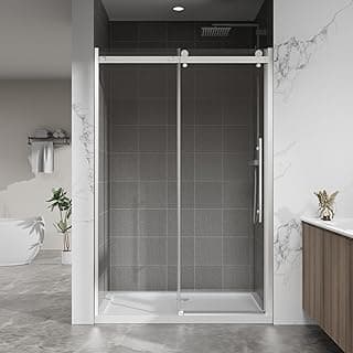 Bathenum B0F2M3P91J : Frameless Sliding Shower Door
