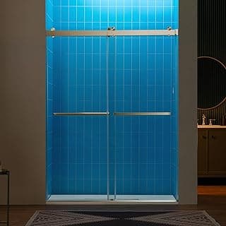 WOODBRIDGE 56-60x80 Frameless Double Sliding Shower Door