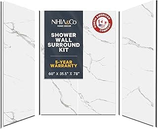 NHIA&CO Shower Wall Kit WPK-603278-WM 60 x 35.5 x 78 inch