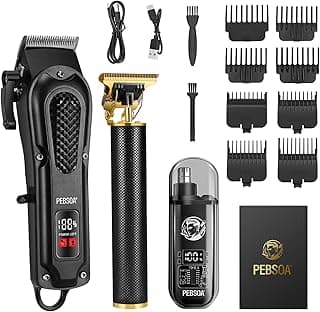 Pebsoa Men's Professional Hair Clippers Kit B0GFKJM2DV