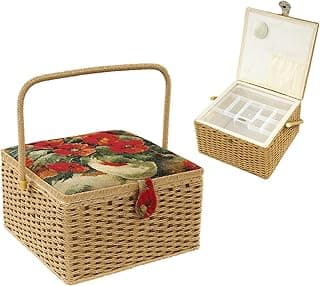 BUKGOCUMN Large Capacity Rectangular Sewing Organizer Box 12.4 x 12.4 x 7.48 inch