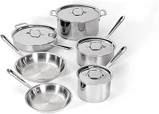 All-Clad D3 Stainless Steel 10 Piece Cookware Set