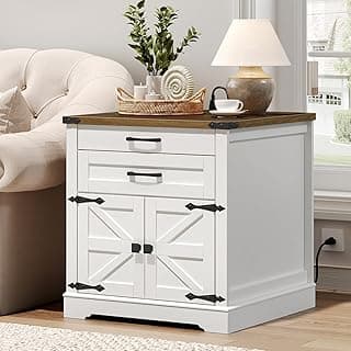 RALGEND Farmhouse End Table 6401BZUWH