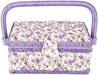 Sheens Vintage Floral Printed Sewing Basket