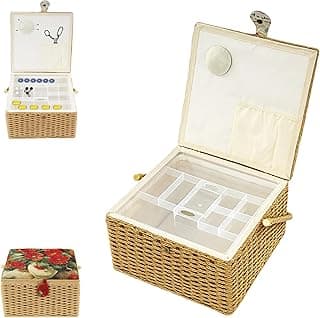 HUIBAI Large Capacity Sewing Basket B0FR8P6TLK