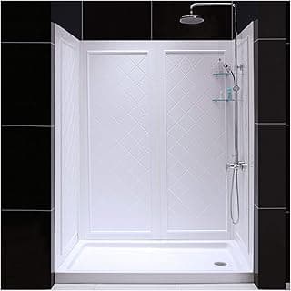 DreamLine Right Drain Acrylic Shower Base Backwall Kit DL-6189R-01