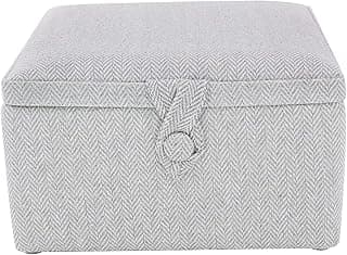 Loops & Threads Sewing Basket Gray 8.75 x 8.75 x 4.75 inch