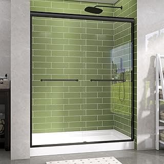 GETPRO Shower Door Double Sliding 57-60 inch W x 72 inch H