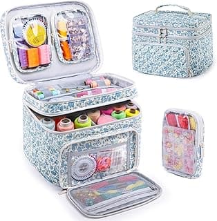 AMOIGEE Double-Layer Sewing Organizer Storage Bag