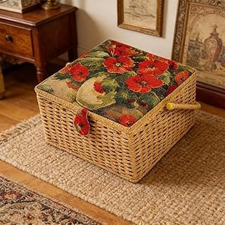 HOLMZCED Vintage Sewing Basket