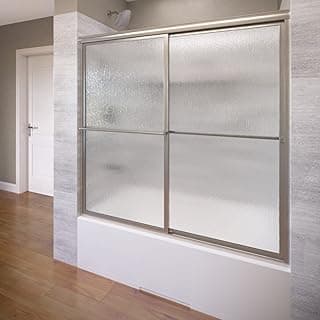 BASCO Deluxe Framed Sliding Tub Door 56-59 inch B0035MVXAG