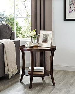 Roundhill Furniture Perth Round End Table