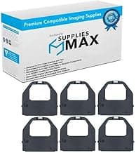 SuppliesMAX Black Printer Ribbon KX-P150 6 Pack
