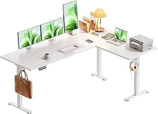Casaottima 63 Inch Electric L-Shaped Standing Desk
