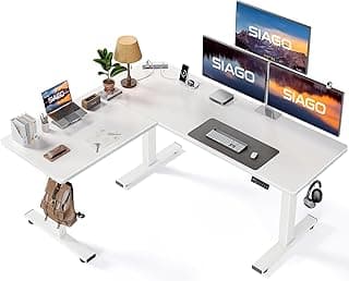 SIAGO L-Shaped Standing Desk 63 x 55 Inch