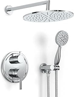 HammerHead Showers Valve and Trim Shower System 2H-A-RD-3F-RAIN-CH-2.5