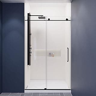 ANZZI 76 x 48 Frameless Shower Door SD-AZ13-01MB