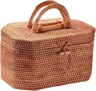 Zerodeko Rattan Storage Basket 10.62 Inch