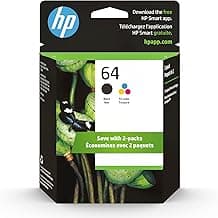 HP 64 Black Tri-Color Ink Cartridges X4D92AN