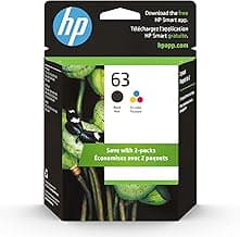 HP 63 Black Tri-Color Ink Cartridge 2-Pack L0R46AN