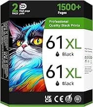 InkID HP 61XL Black Ink Cartridge 2 Pack