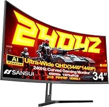 SANSUI 34 Inch Curved Gaming Monitor ES-G34C5 PRO