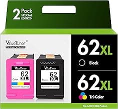 Valuetoner HP 62XL Ink Cartridges 2-Pack