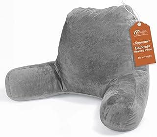 Sasttie Reading Pillow Adult Velvet Dark Grey