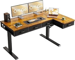 OffiGo 55 Inch L-Shaped Electric Standing Desk