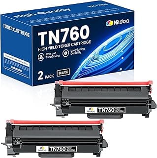 Nildoa TN760 High Yield Black Toner Cartridge