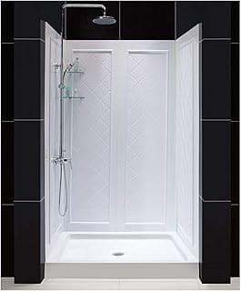 DreamLine 32x48 Shower Base and QWALL-5 Backwall Kit DL-6070C-01