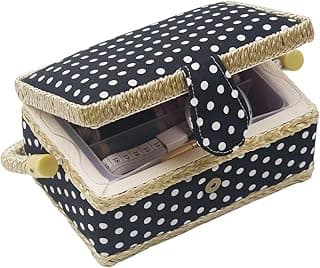 D&D Sewing Basket Kit Black Polka Dot