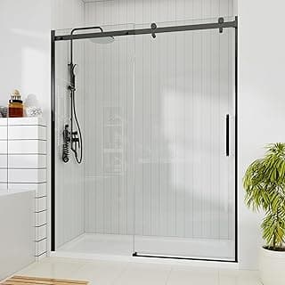 Hasipu Frameless Shower Door 56-60x72 inch