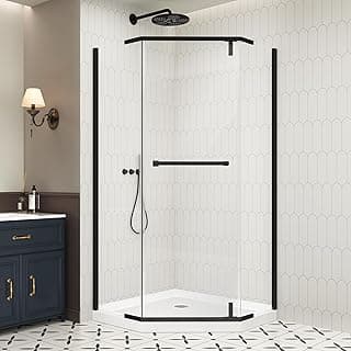 EASYWORC Neo-Angle Frameless Shower Door 36x36x72 inch B0FH6KCZGR