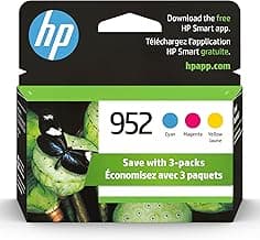 HP 952 Cyan Magenta Yellow Ink Cartridges 3-Pack N9K27AN