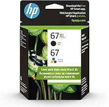 HP 67 Tri-Color Black Ink Cartridges 3YP30AN 2-Pack