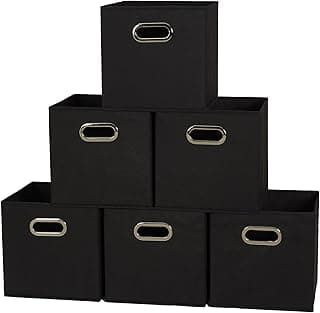 Amazon Basics Foldable Fabric Storage Bins 6 Piece B09TTS4WKJ