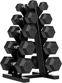 Sagler Dumbbells Set with Rack 150 lb