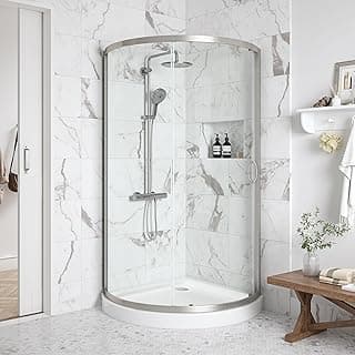 OVE Decors Breeze 32 inch Corner Shower Door 15SKC-BRE233-SATAC
