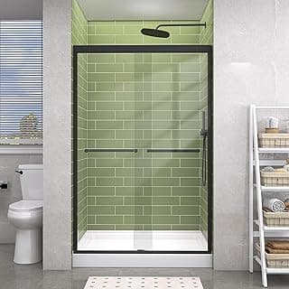 GETPRO Sliding Shower Door 44-48 inch W x 72 inch H