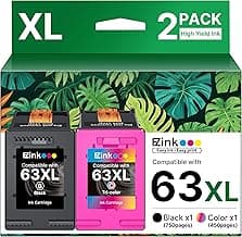 E-Z Ink 63XL Ink Cartridges 2 Pack