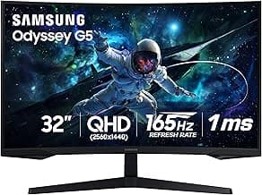 Samsung Odyssey G55C 32" QHD Curved Gaming Monitor LS32CG550ENXZA