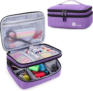 LUXJA Double-Layer Sewing Supplies Organizer CALX13902