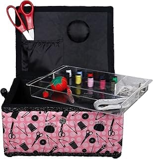 SINGER 07276 Sewing Basket : Pink Kit
