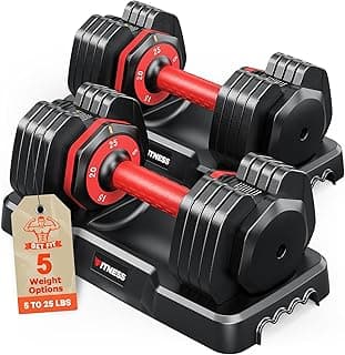 Rendpas Adjustable Dumbbells Set of 2 25lb